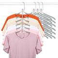 TOPIA HANGER Clothes Hanger Space Saving, 6 Tier Shirt Coat Hangers Space Saving No Bump Shoulder Hangers with No Slip Foam Padd
