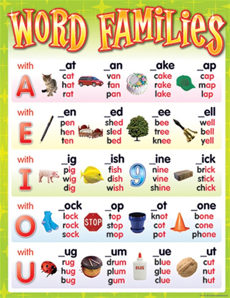 Teacher Created Resources Word Families Chart (7715)