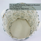 Mziart Collapsible Laundry Basket, Floral Printing Large Laundry Hamper For Baby Girls Kids Toys Clothes Organizer Foldable Storage Bin Waterproof Canvas Nursery Storage Basket With Handles (Green)