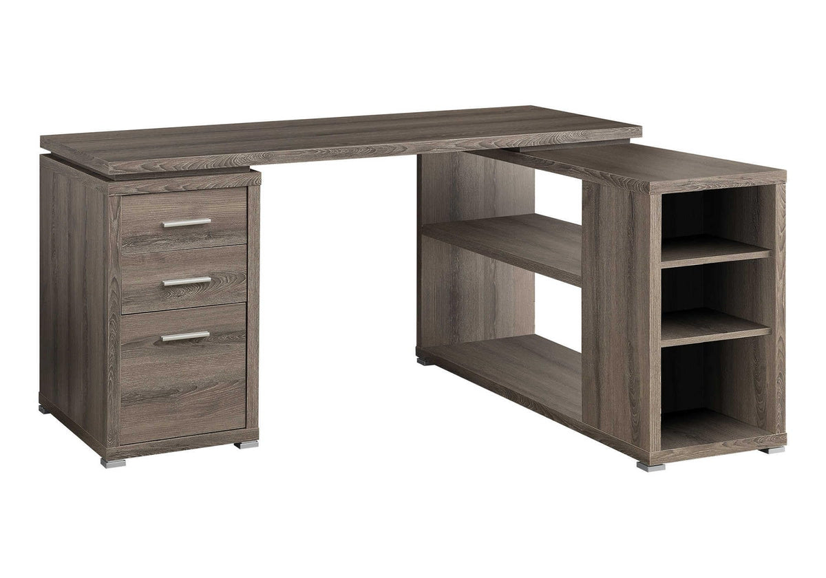 Monarch Specialties Computer Desk - Left or Right Facing Corner | Dark Taupe