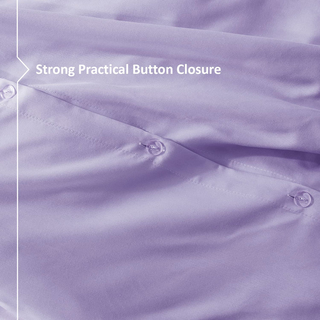 Nestl Lavender Duvet Cover King Size - Soft Double Brushed King Duvet Cover Set, 3 Piece, With Button Closure, 1 Duvet Cover 104