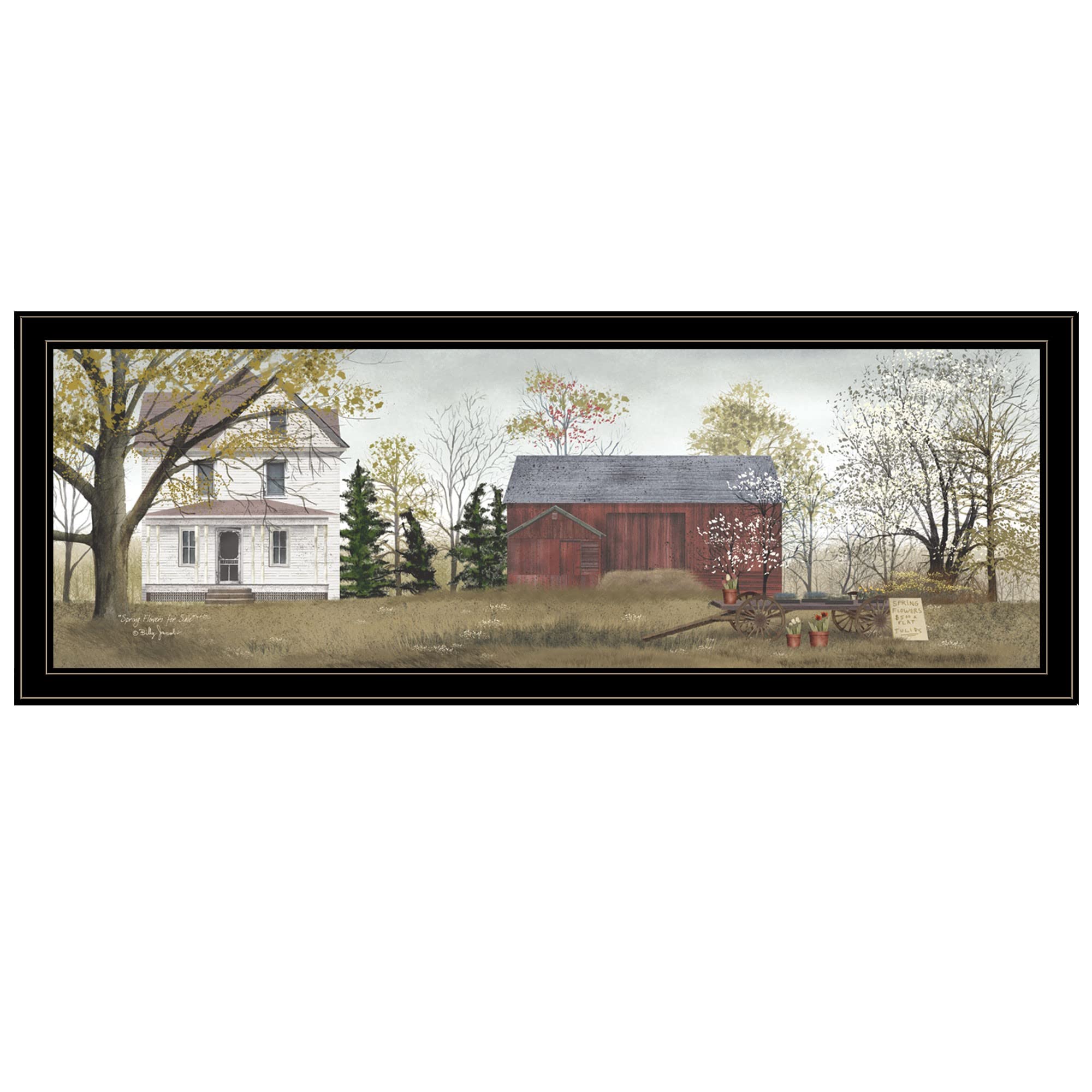 Spring Flowers For 7 Black Framed Print Wall Art