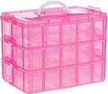 COOFANDY 3 Layer Plastic Craft Jewelry Box with 30 Adjustable Compartments  Craft Storage/Craft Organizers and Storage  Bead O