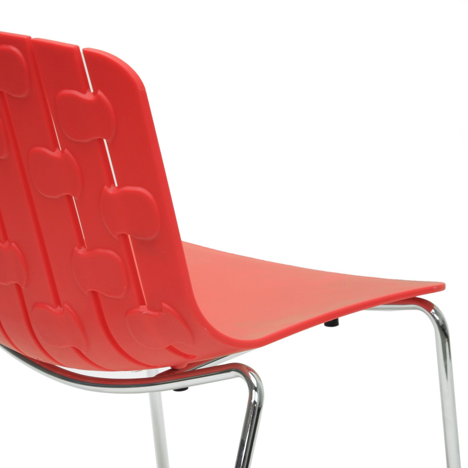 Baxton Studio Florissa Plastic Modern Dining Chair, Red, 23Lx19.5Wx30.875H (Set Of 2)