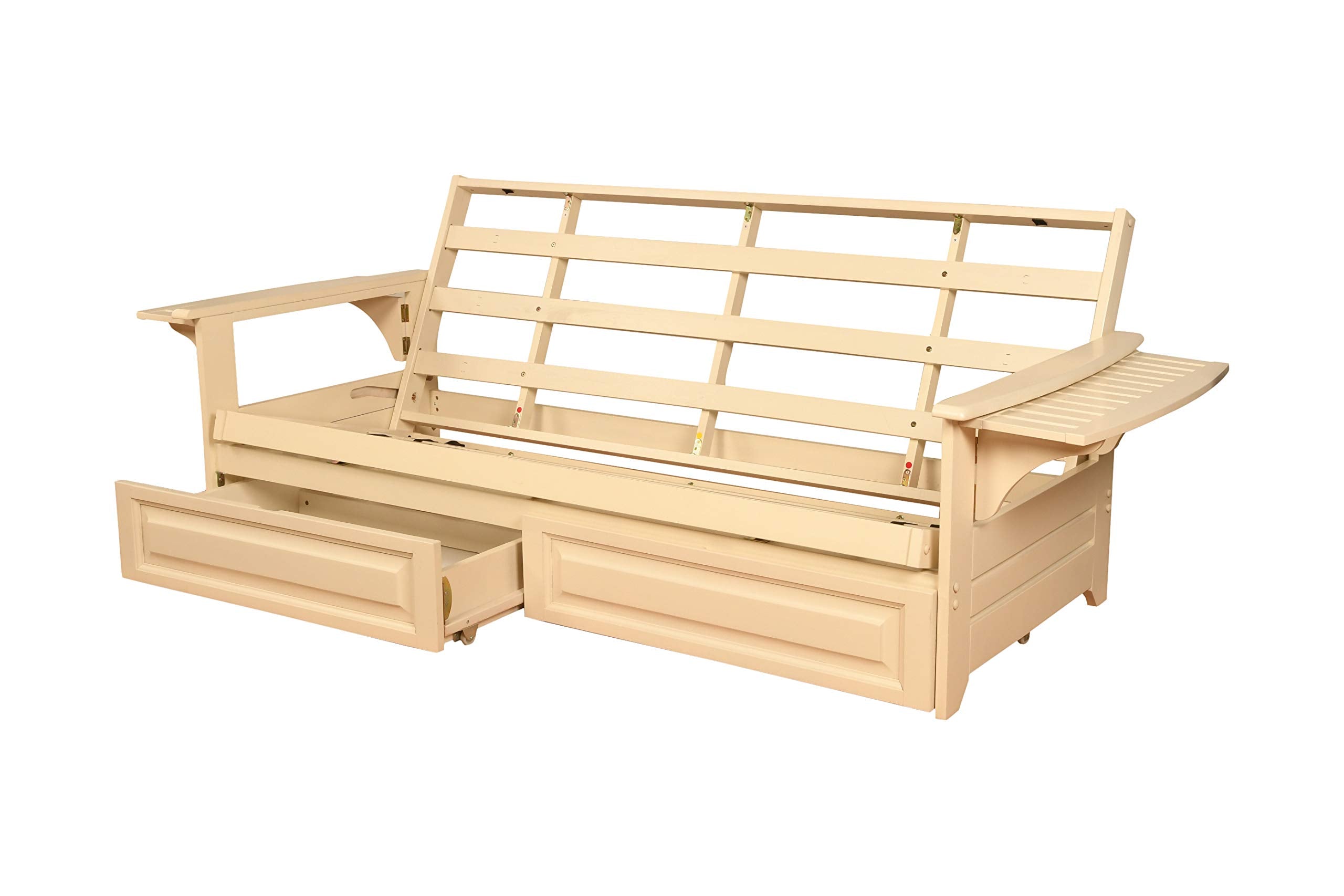 Kodiak Furniture Phoenix Full Size Futon Storage Drawers, Frame Only/No Mattress