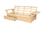 Kodiak Furniture Phoenix Full Size Futon Storage Drawers, Frame Only/No Mattress