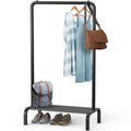 Simple Houseware 30 W Narrow Freestanding Garment Rack with Shelves, Black