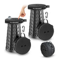 NUMANU 2PK 2025 Upgraded Padded Collapsible Stool, Max 620lb 18 Adjustable Portable Folding Stool for Adults, Retractable Foldab