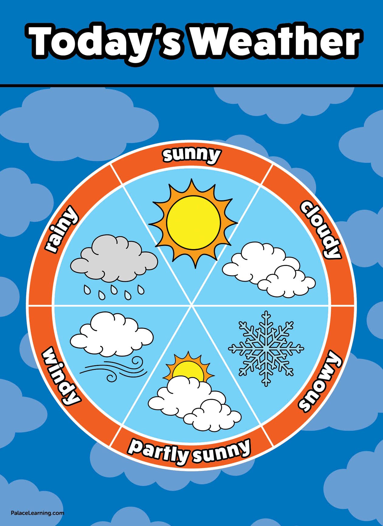 Weather Chart For Kids - Laminated 18' X 24'