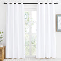 Nicetown Room Darkening Window Treatment Curtain, Pure White, Single Panel, 55 By 86, Energy Smart Thermal Insulated Block Out Sunlight Shade & Blind For Bedroom With Grommet Ring Top