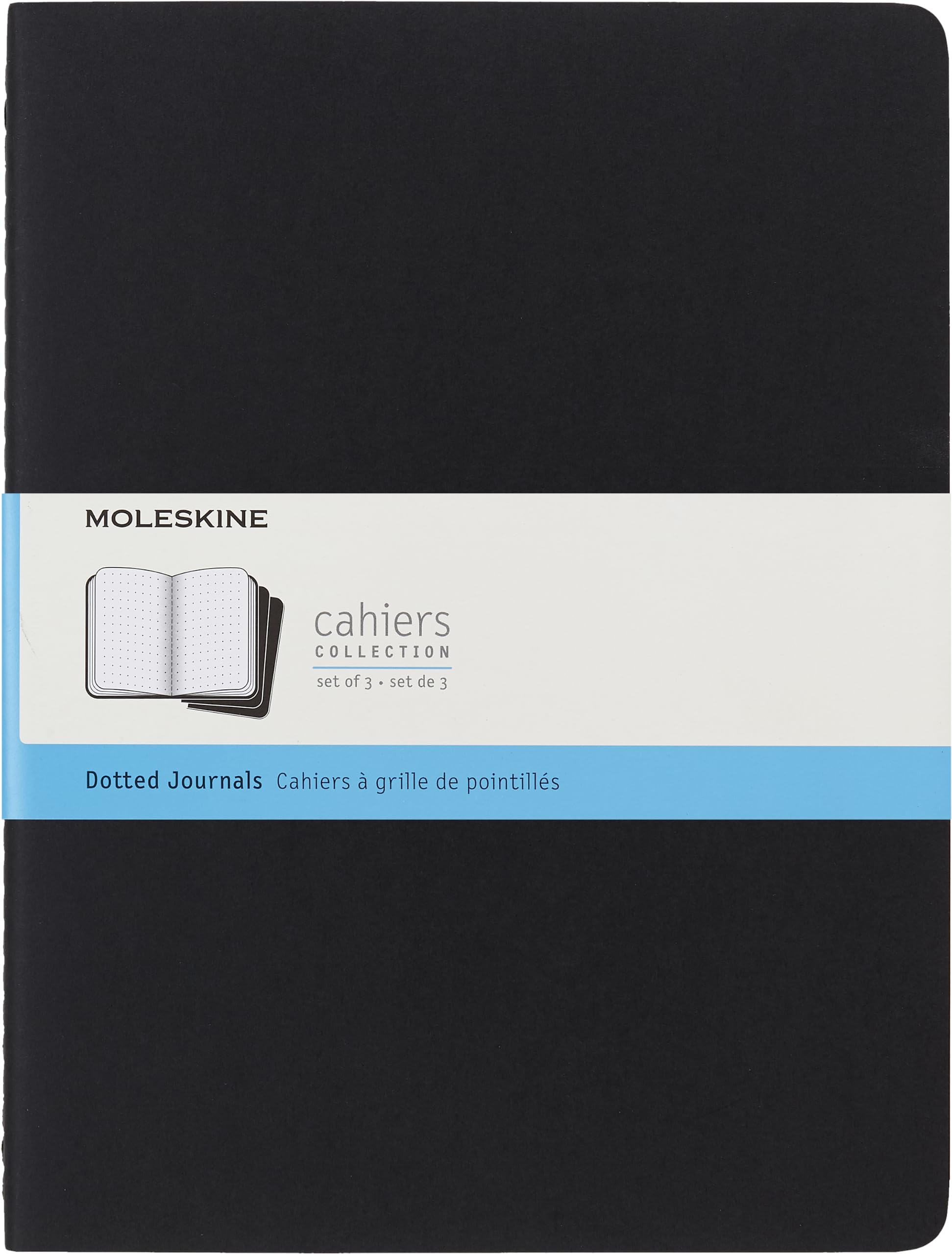 Moleskine Cahier Journal, Soft Cover, Xl (7.5' X 9.5') Dotted, Black, 120 Pages (Set Of 3)
