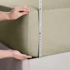 Nestl Extra Deep Pocket Full Fitted Sheet, Olive Green Full Size, 1800 Microfiber, Ultra Soft Fits Up To 24 Inch Mattress