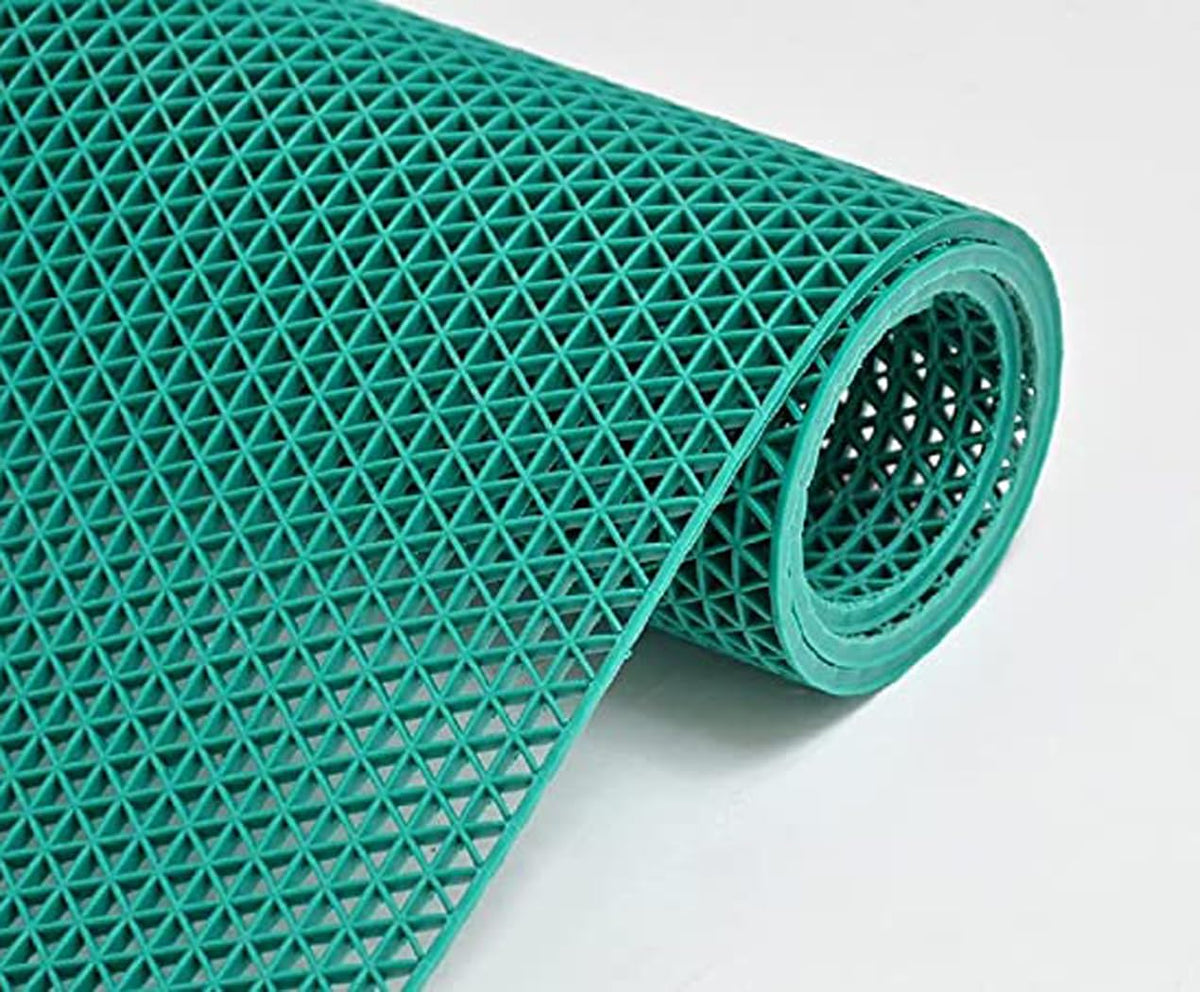 Purav Light Waterproof Rubber Mat with Holes for Bathroom Floor Anti Skid Anti Slip Multipurpose Home Entrance Rainmat, 4x8 feet