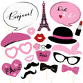 Paris Photo Props Paris Party Photo Booth Props Kit Paris Themed Decoration French Photo Booth Props, Eiffel Tower, oh la la Par