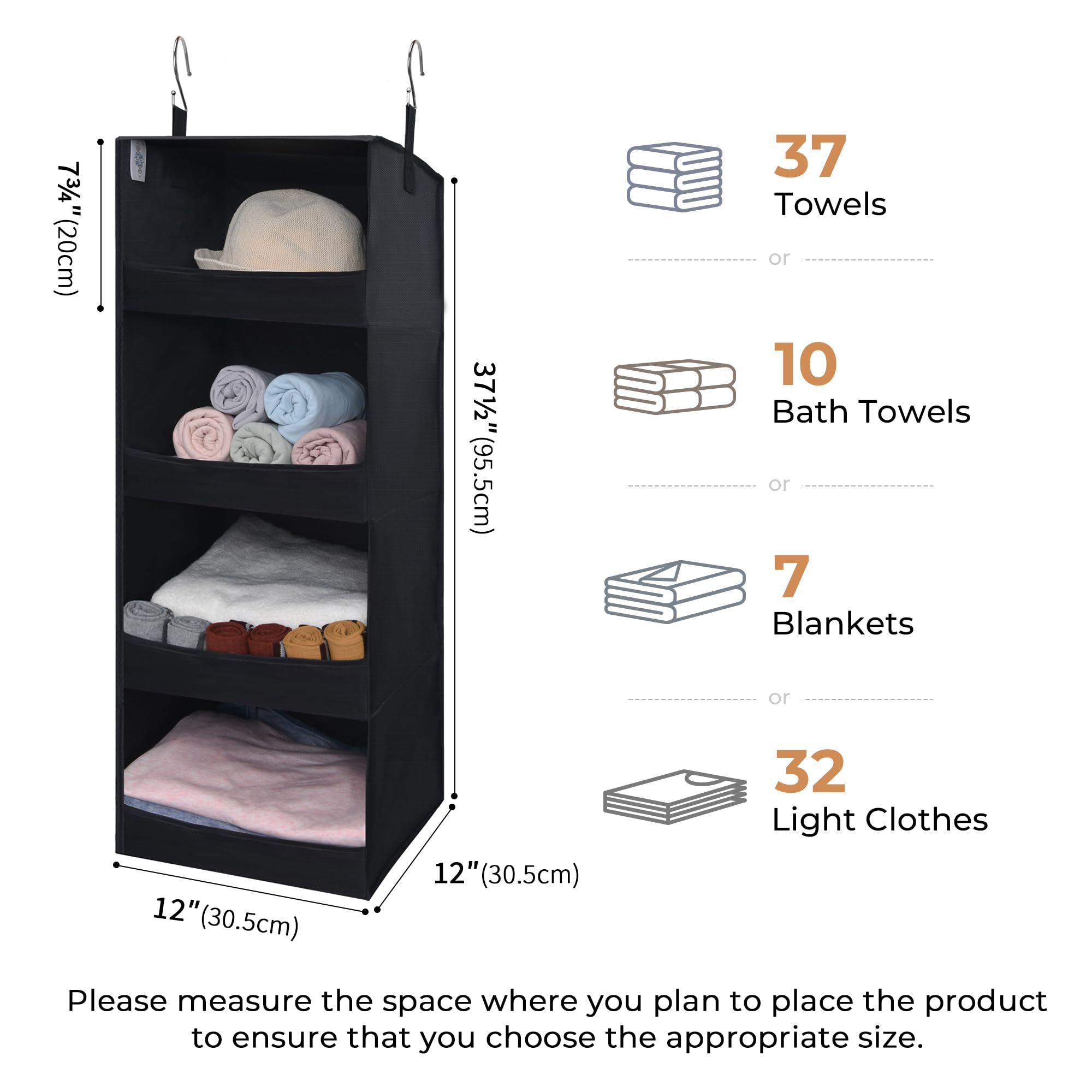 Granny Says 4-Shelf Hanging Organizer, Closet Hanging Shelves, Closet Hanging Storage Organizers, Organization For Bedroom, Livi