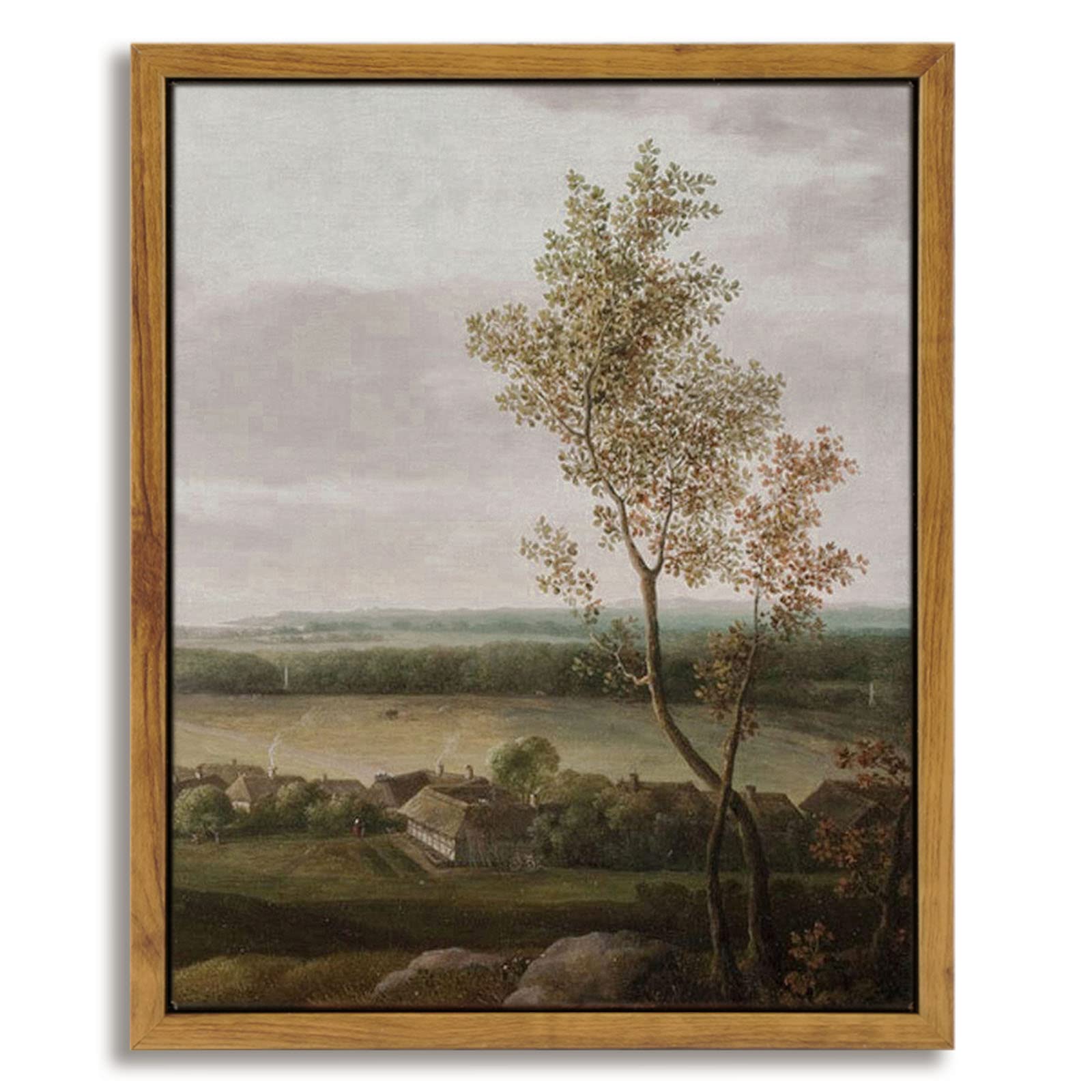 InSimSea Framed Canvas Prints Wall Art Home Decor View of the Country Paintings for Wall Decorations Rustic Wall Decor for Bedro