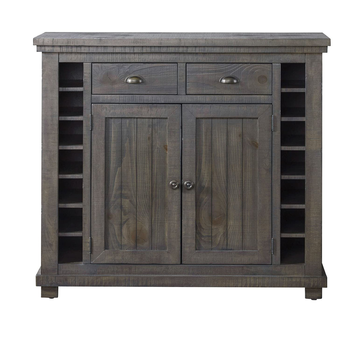 Progressive Furniture Willow Server, Distressed Dark Gray