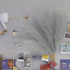 Bnecnet 10 Stems Faux Pampas Grass - 17.7'' Artificial Pampas Grass Decor Fluffy Small Pampas Grass Flower Arrangement And Vase
