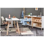 Safco Resi 60-Inch Table Desk, Maple/White (Resdes3060) (Resdes3060Wh)