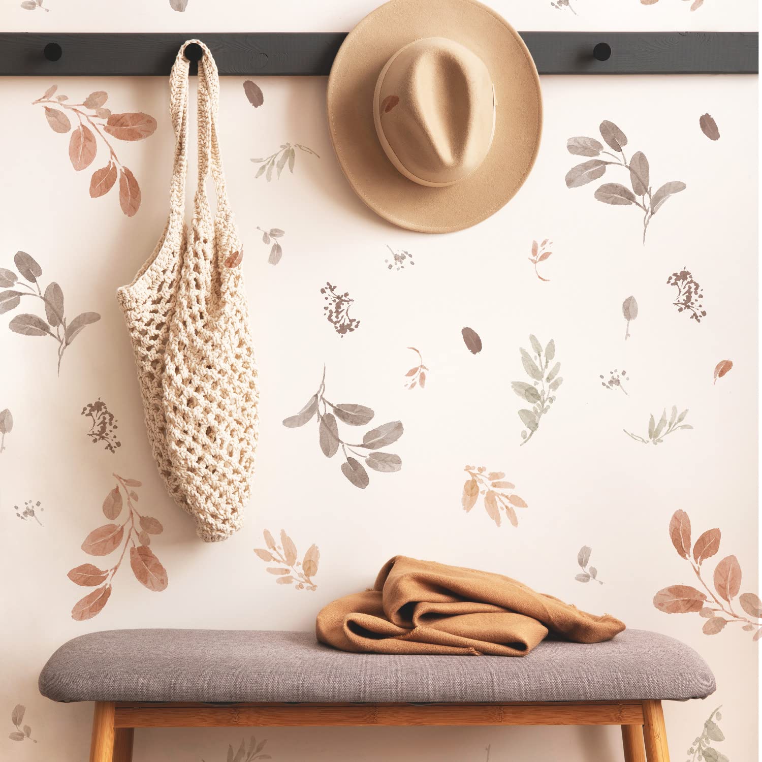RoomMates RMK5336SCS Lisa Audit Autumn Dancing Leaves Peel and Stick Wall Decals