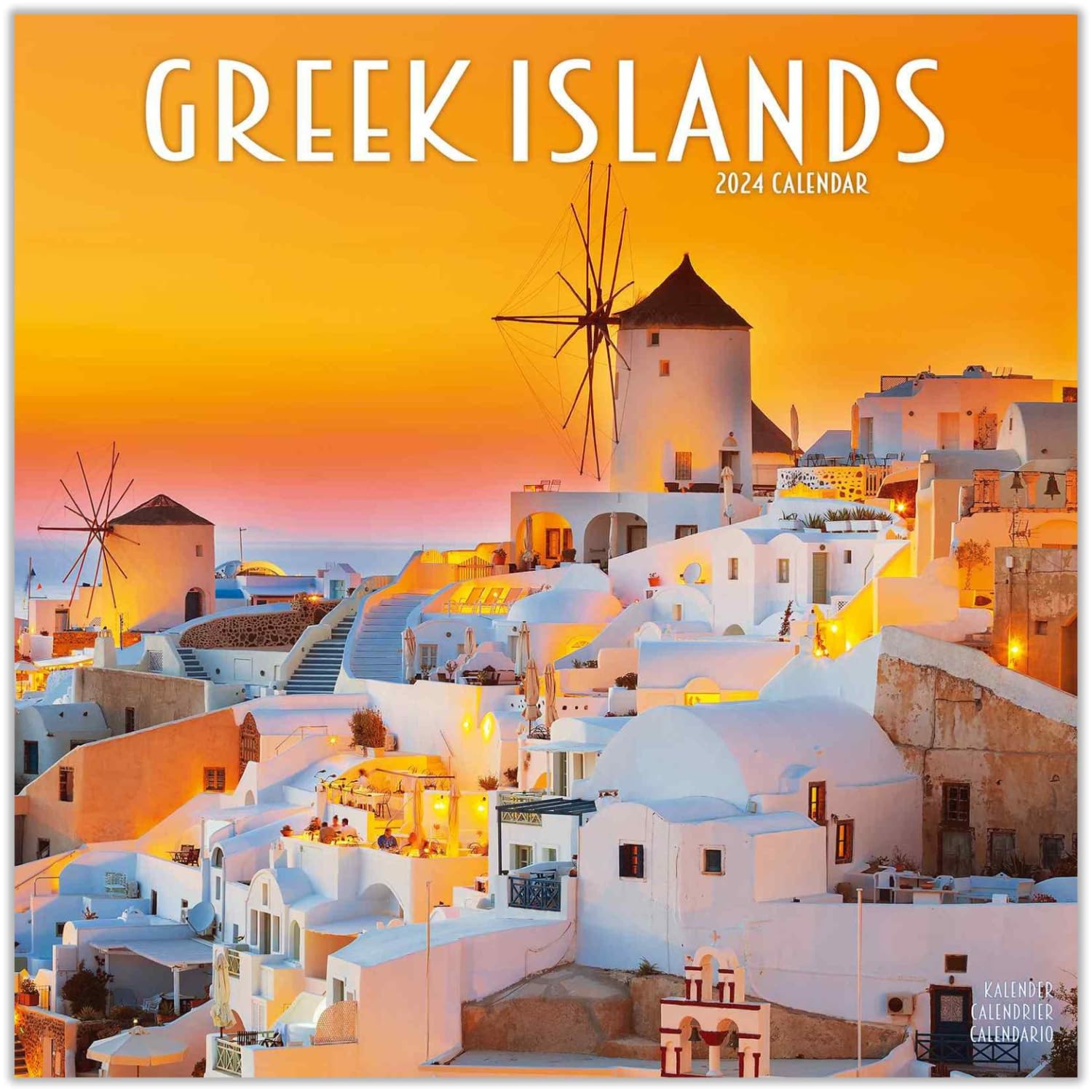 2023 2024 Greek Islands Monthly Wall Calendar - Travel Calendar - 12 X 24 Open - Thick No-Bleed Paper - Giftable - Academic Teac