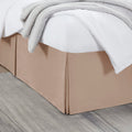 Nestl Taupe Full Xl Bed Skirt - Full Xl Size Bed Skirt 14 Inch Drop - Brushed Microfiber Bed Skirts - Hotel Quality Pleated Bed