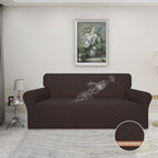 Easy-Going 100% Waterproof Couch Cover, Dual Waterproof Sofa Cover, Stretch Jacquard Sofa Slipcover, Leakproof Furniture Protector For Kids, Pets, Dog And Cat(Oversized Sofa, Chocolate)