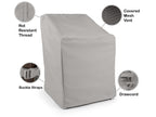 Covermates Outdoor Chair Cover - Heavy-Duty Polyester, Weather Resistant, Drawcord Hem, Seating And Chair Covers, 34W X 40D X 34H, Ripstop Grey