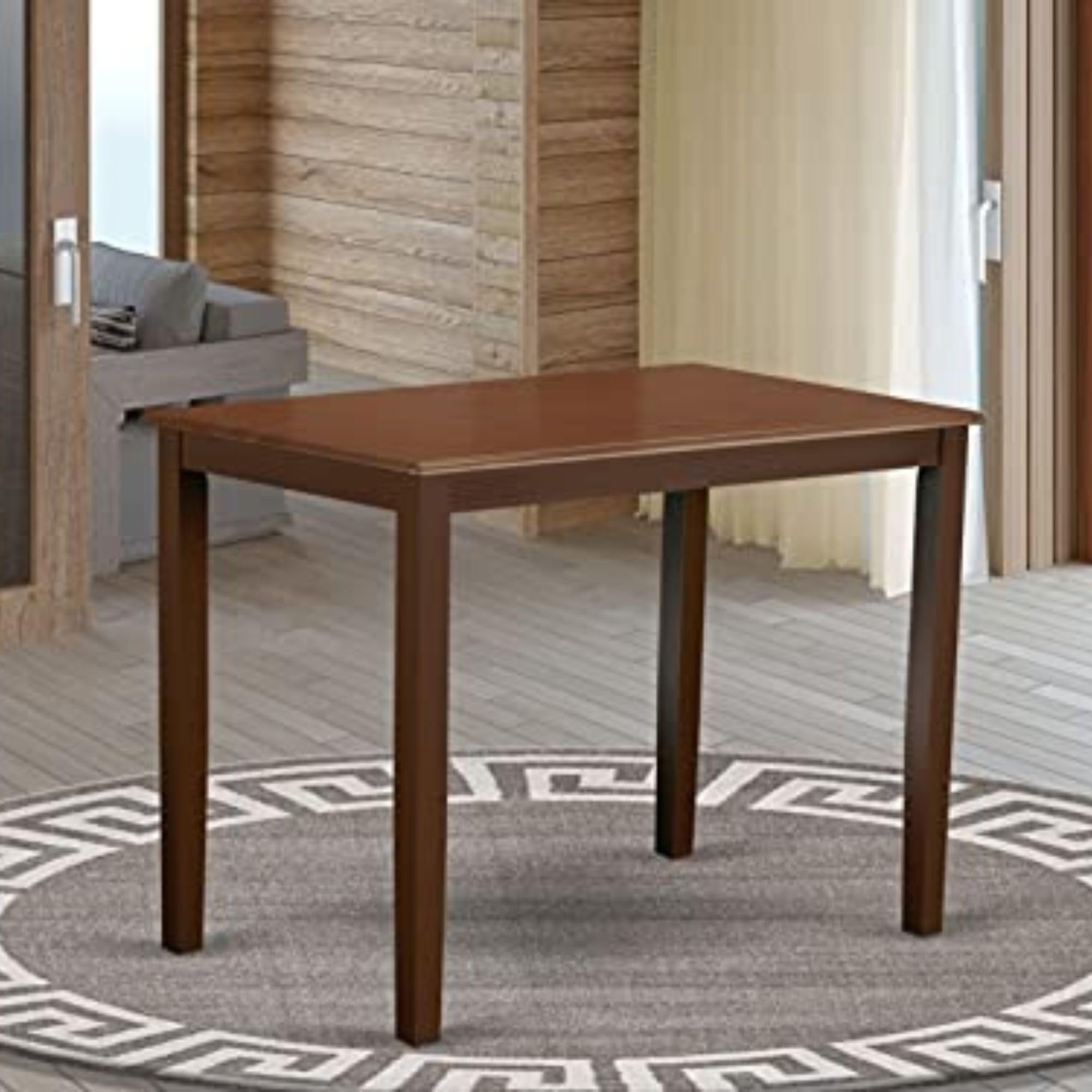 East West Furniture YAT-MAH-H Yarmouth Rectangle Counter Height Dining Table, 30x48 Inch, Mahogany