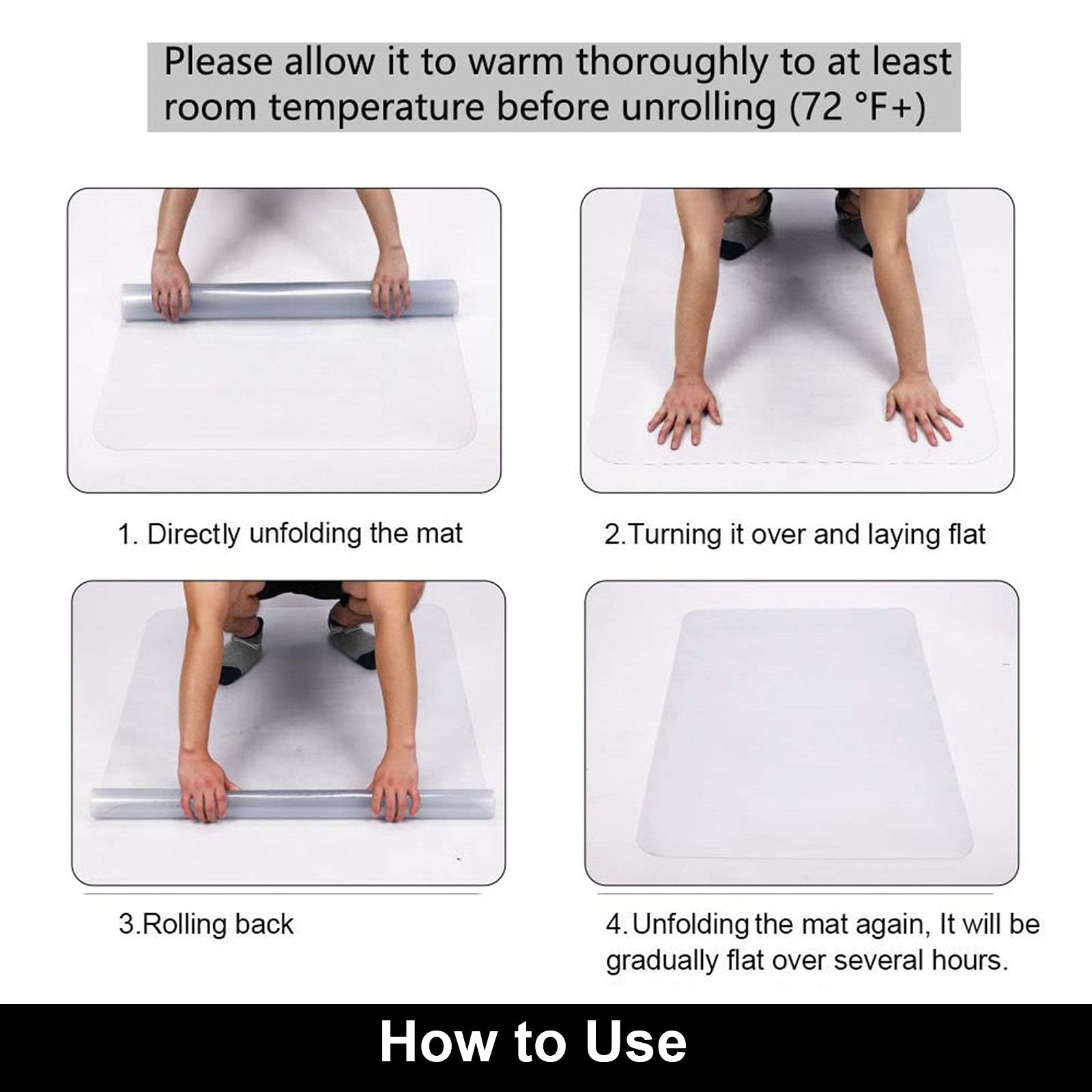 Aibob Chair Mat For Hardwood Floor, 45 X 53 Inches Desk Chair Mat For Wood And Tile Floors, Protection Mats For Office And Home,