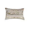 Homeroots Cowhide, Microsuede, Polyfill Torino Madrid Pillow 12' X 20' - Natural & Gold