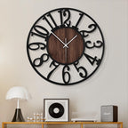 1st owned Large Wall Clocks for Living Room Decor- Modern Decorative 20 inch Silent Non Ticking Black Metal Clocks for Farmhouse