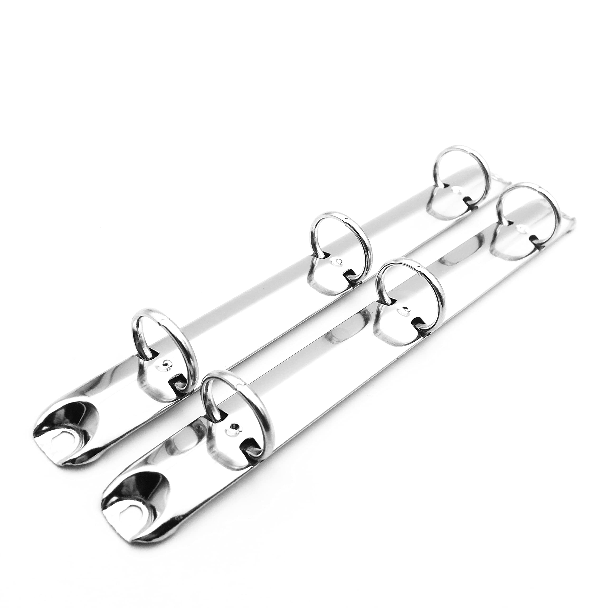 Shuokecrafts 2Pcs Ring Binder Mechanism,3 Round Ring, A5 Half Letter Junior Legal Size,20Mm Ring Inner Diameter,No Boosters,Silv