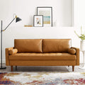 Modway Eei-3765-Tan Valour Upholstered Faux Leather Sofa, Tan