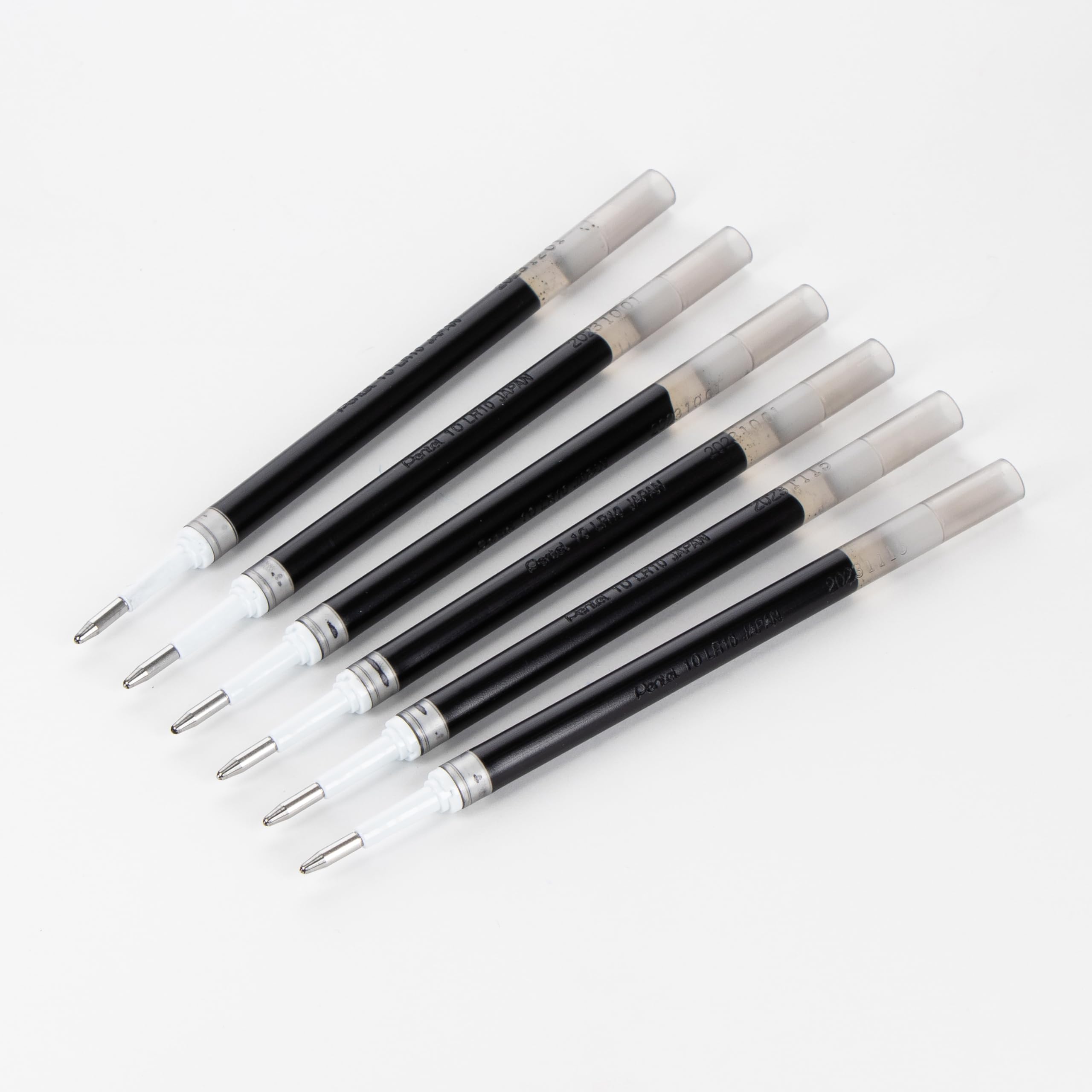 Pentel Refill Ink - For Energel Gel Pen, 1.0Mm Metal Tip, Bold, Black Ink, Pack Of 6 Refills (Lr10-6A)