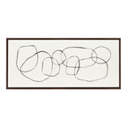 Sylvie Dancing Circles Framed Canvas by Teju Reval of SnazzyHues