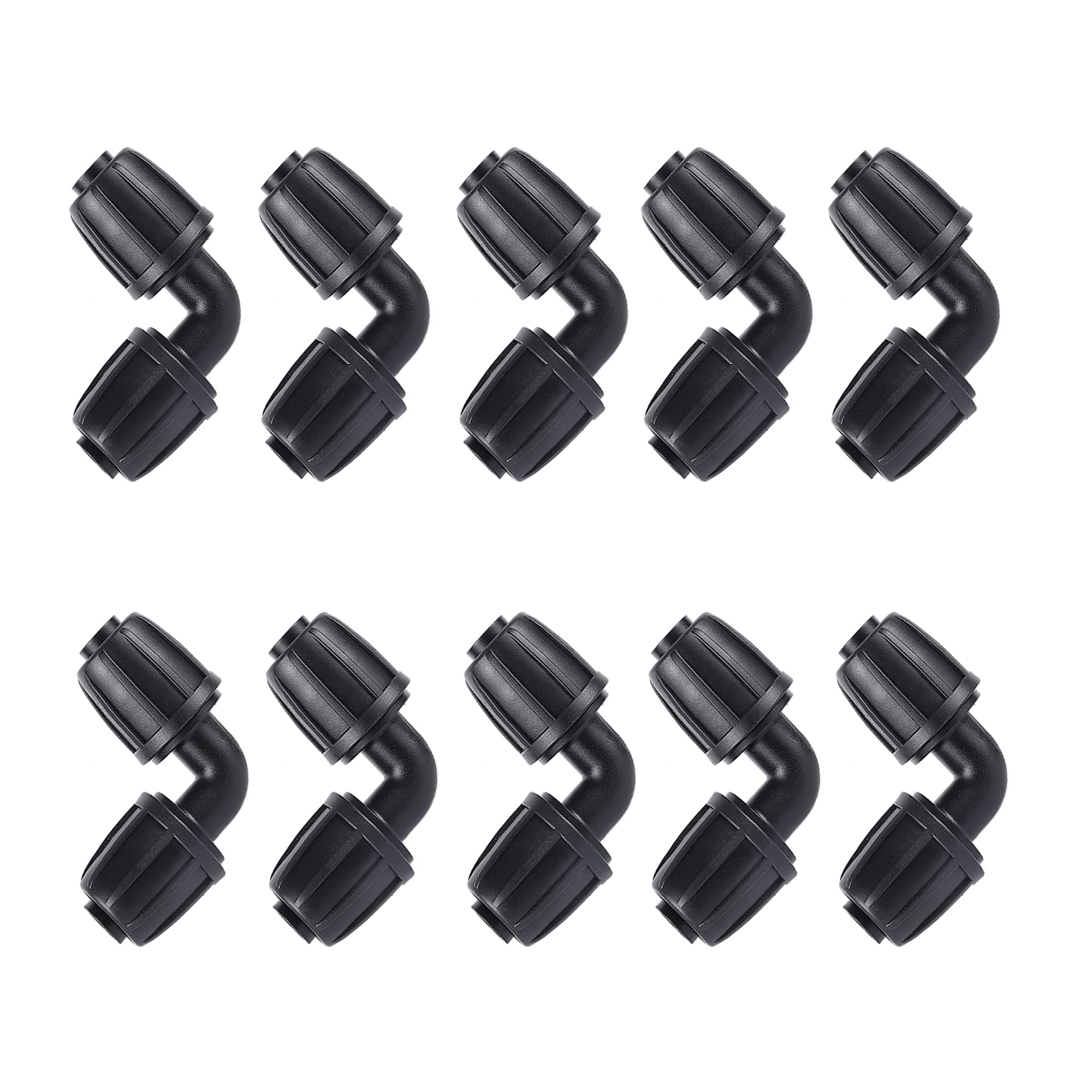 1/2 Inch Irrigation Fittings Elbow Connectors For (1/2' Id X0.6-0.63' Od) 16Mm Drip Tubing Barbed Connectors-10 Pcs/Pack