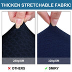 Smiry Waterproof Seat Covers For Dining Room Chairs Set Of 2, Stretch Jacquard Removable Washable Chair Seat Slipcovers Protector, No Rear Covers, Federal Blue