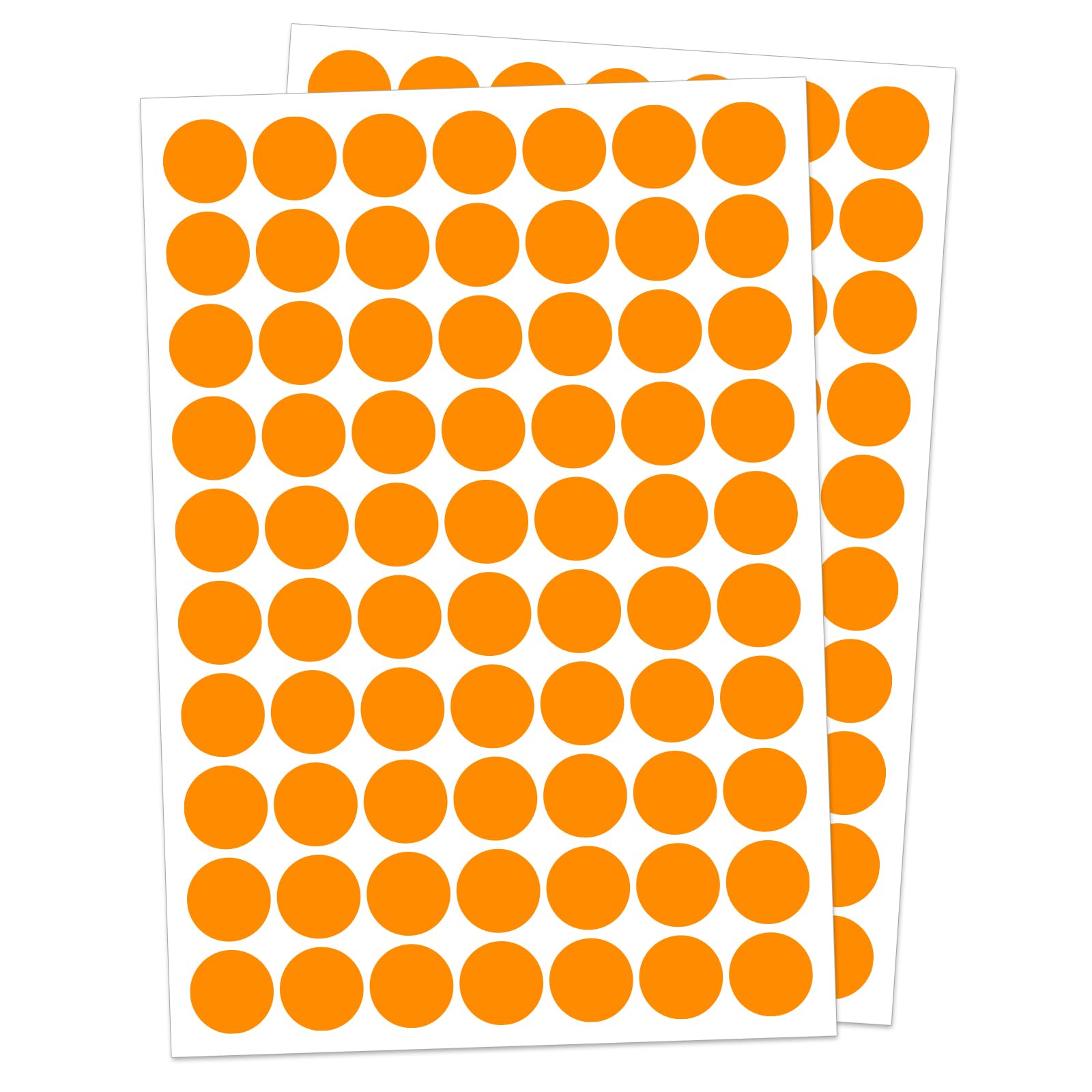Ouzoustate 1 ' Orange Dot Stickers 1050 Pcs Round Circle Stickers Colored Coding Labels