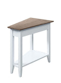 Convenience Concepts American Heritage Wedge End Table 24 - Classic Living Room Table with Storage Shelf,Side Table for Family R