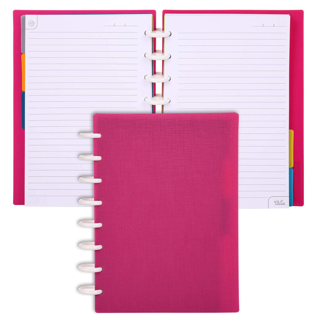 Talia Discbound Notebooks, Planner, Customizable, (90'S Pink, Junior (5.5In X 8.5In))
