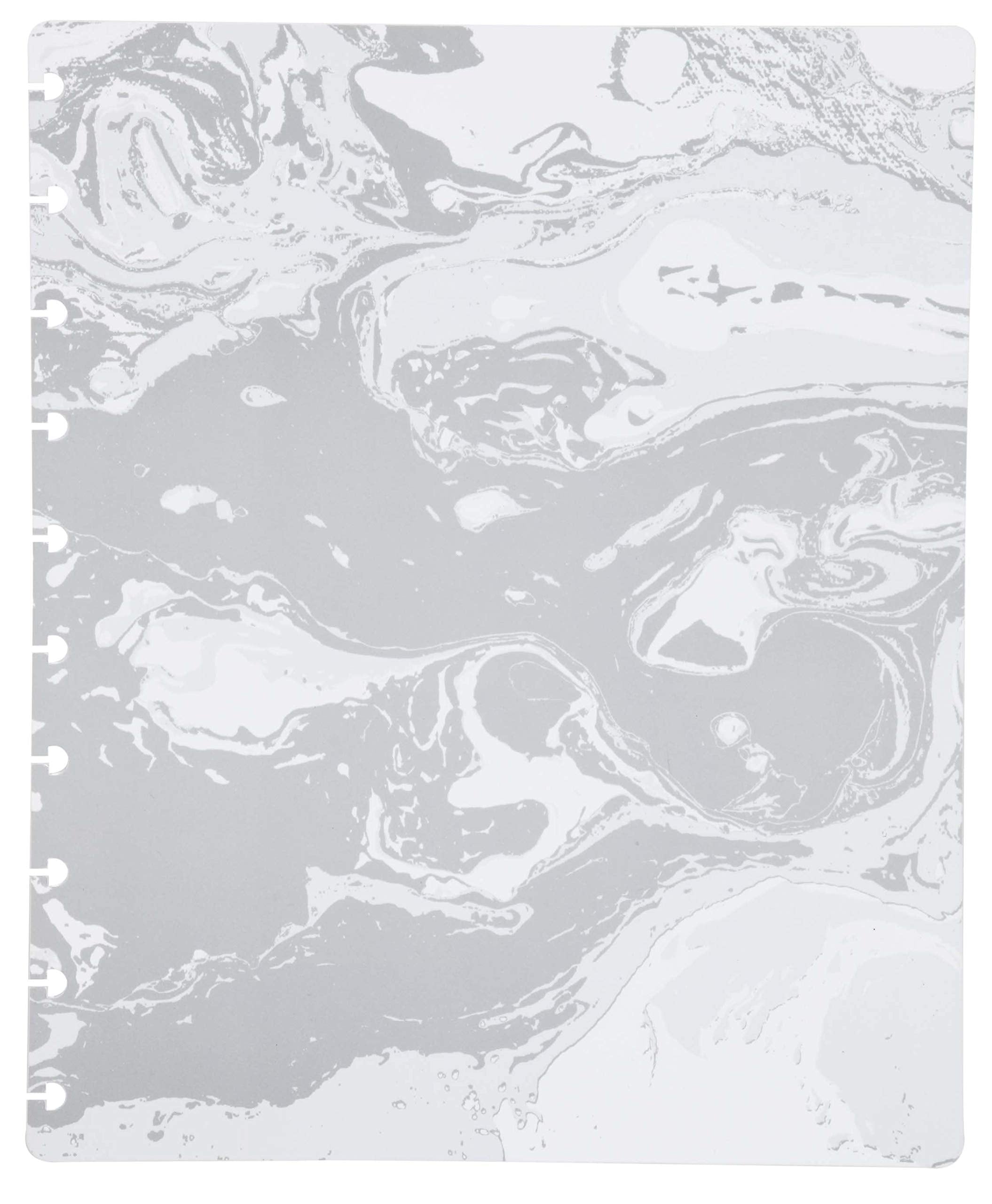 Talia Discbound Notebooks, Planner, Customizable, (Marble Flow Carrara, Letter (8.5In X 11In))