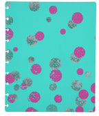 Talia Discbound Notebooks, Planner, Customizable, (Ybounce Taffy W/Aluminum Silver Discs, Midsize (7.5In X 9.75In))