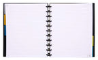 Talia Discbound Notebooks, Planner, Customizable, (Black W/Black Discs, Junior (5.5In X 8.5In))