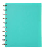 Talia Discbound Notebooks, Planner, Customizable, (Ycelestial Turquoise W/Silver Discs, Midsize (7.5In X 9.75In))