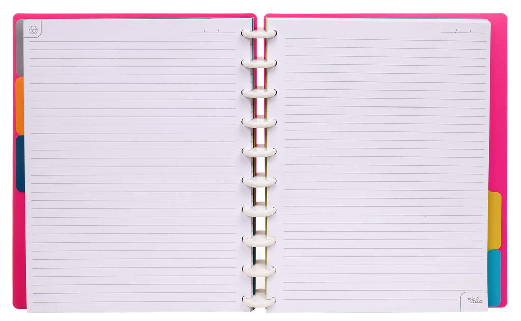 Talia Discbound Notebooks, Planner, Customizable, (90'S Pink, Midsize (7.5In X 9.75In))
