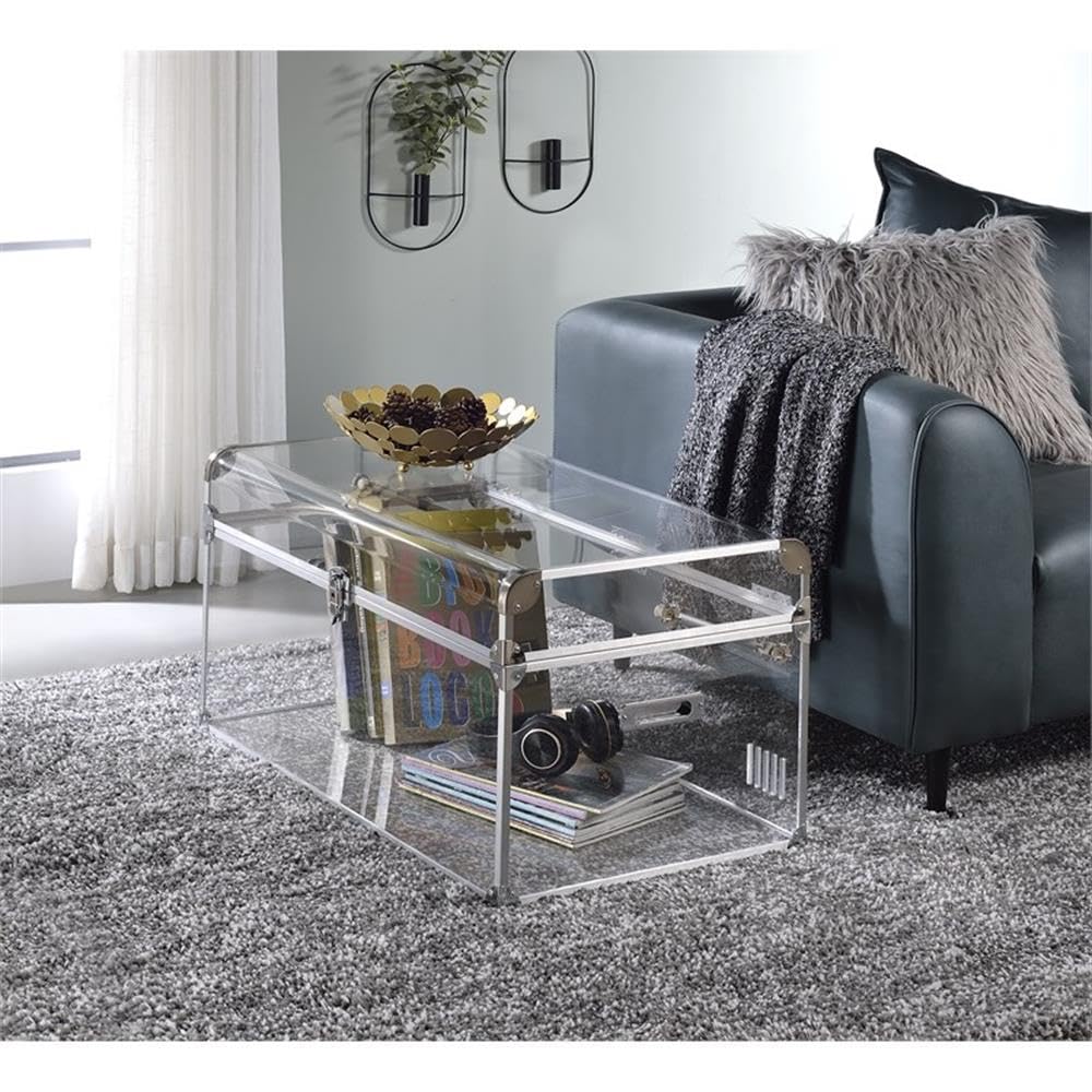 Progressive Furniture A La Carte Acrylic Polyurethane Trunk in Clear