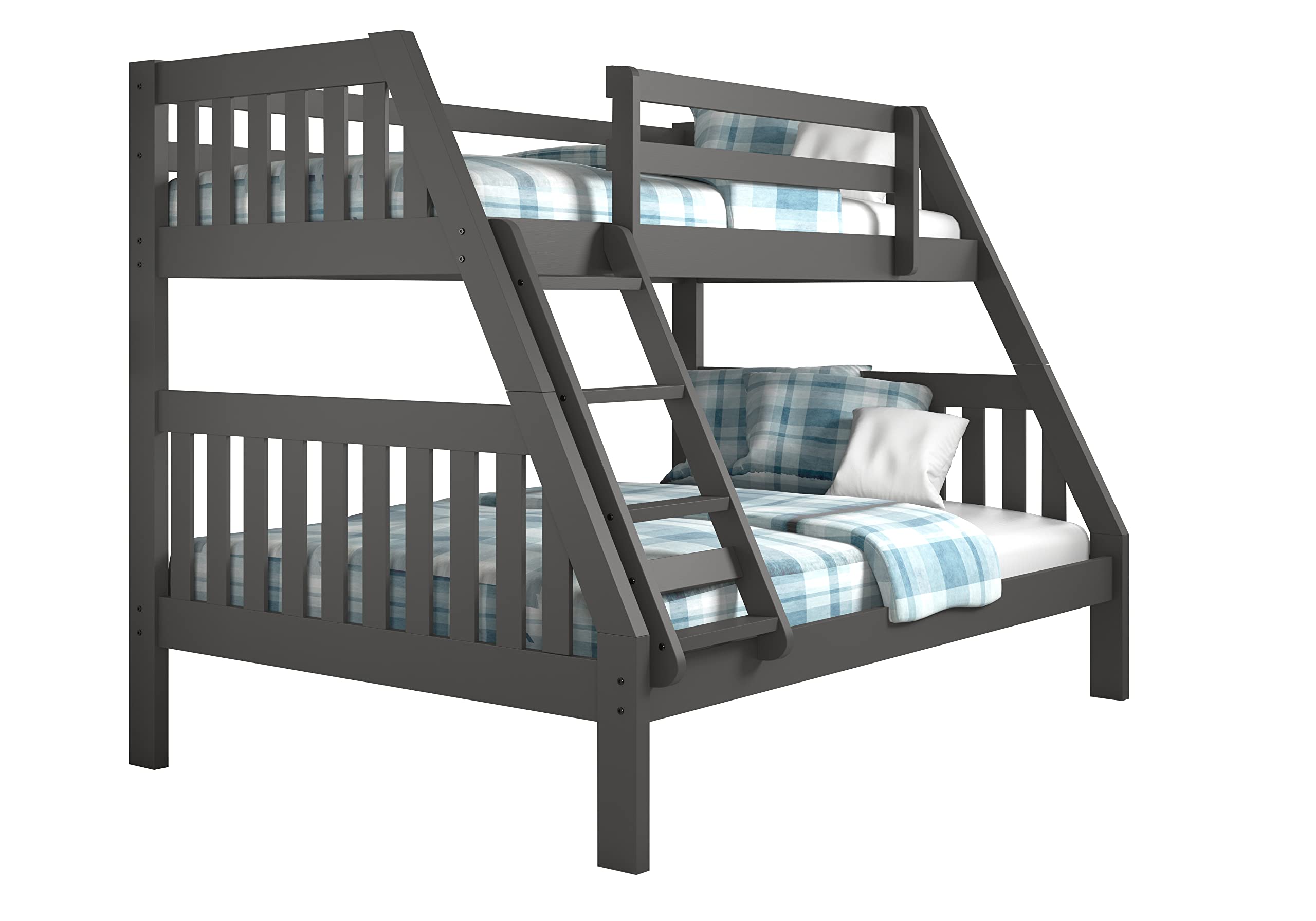 Donco Kids Austin Mission Twin Over Full Dark Grey Bunkbed