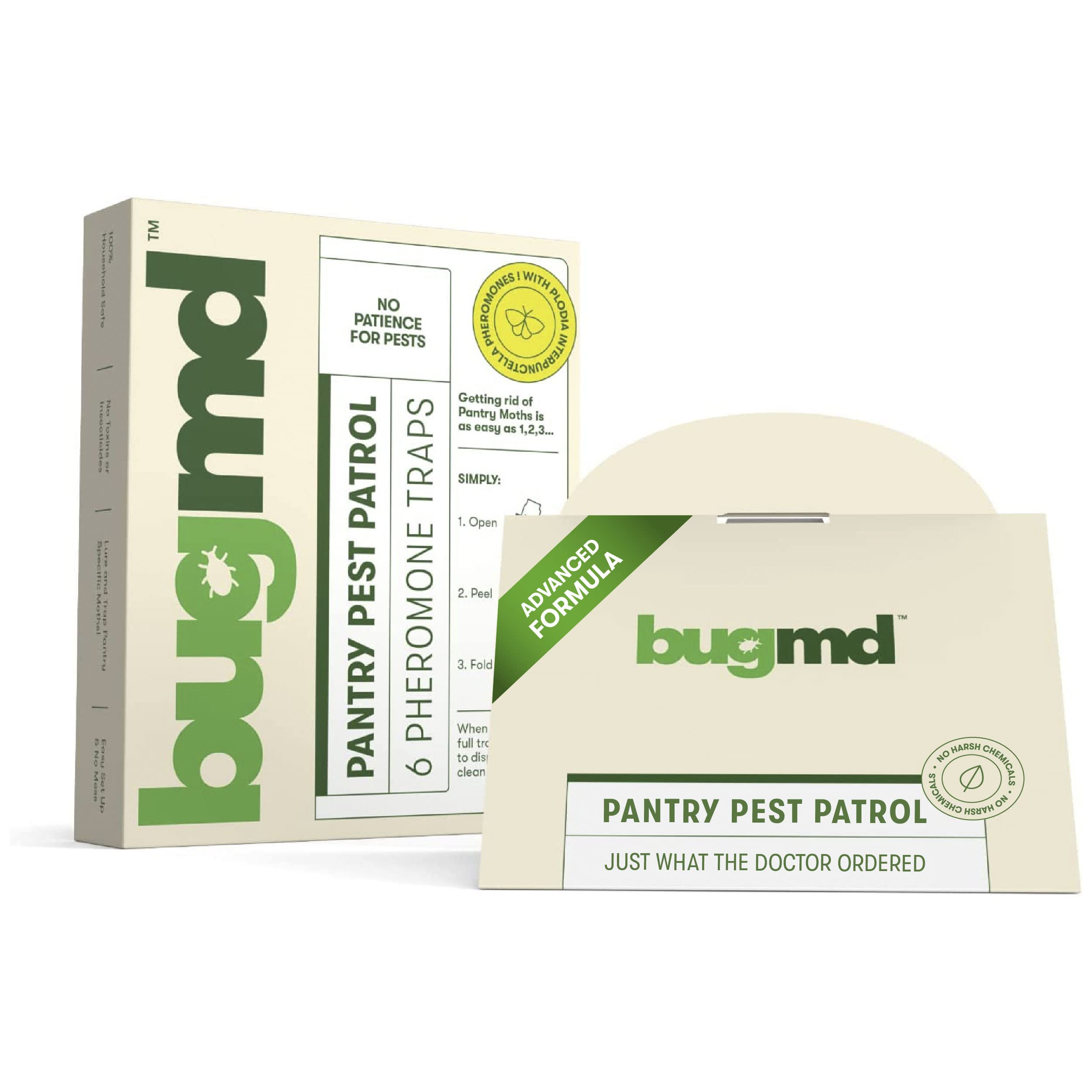 BugMD Pantry Pest Patrol (18 Count) - Moth Traps for Kitchen, Pantry Moth Trap, Bug Trap, Moth Traps for House Pantry, Get Rid o