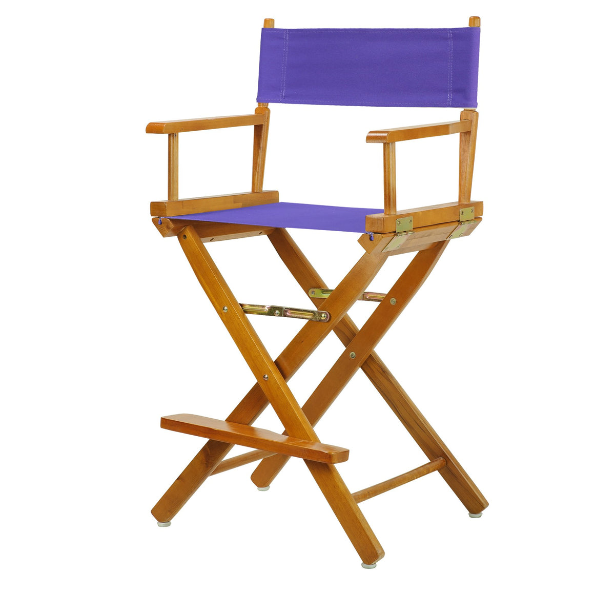 Casual Home 220-05/021-41 Honey Oak Director Chair 24&quot; - Counter Height Oakframe/Purple Canvas